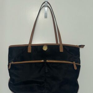 Michael Kors Black and Tan Tote Bag